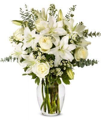 With All Our Sympathy Lily Arrangement Bouquet
